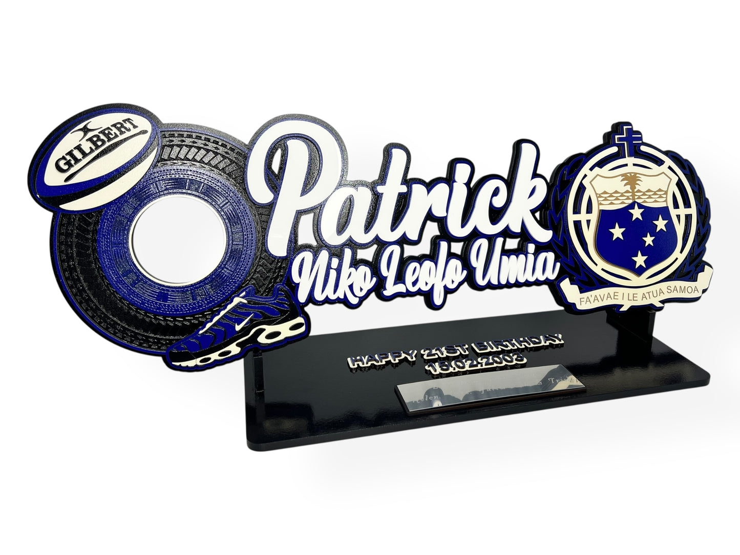 A006 - Samoan shield/rugby/shoe